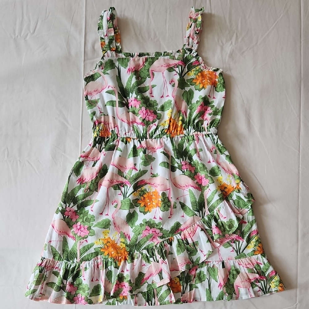Janie and Jack Pink and Orange Smocked Sundress